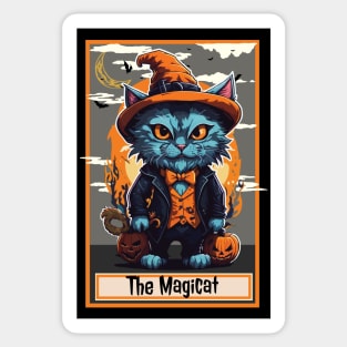 The Magicat -  Blue Witch Cat Sticker